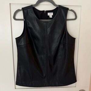 J. Crew Black Leather Vest